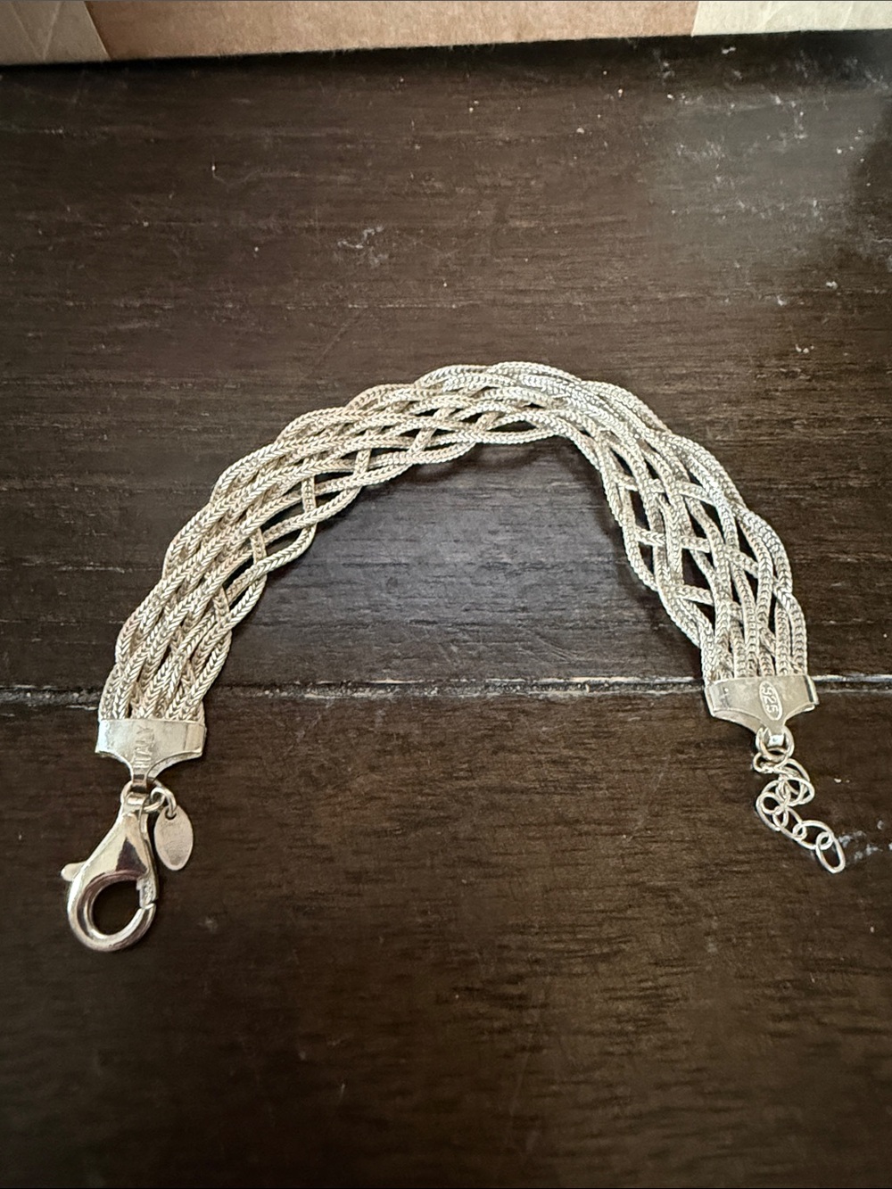 Braided Multi-Strand Sterling Silver Women's Woven Bracelet